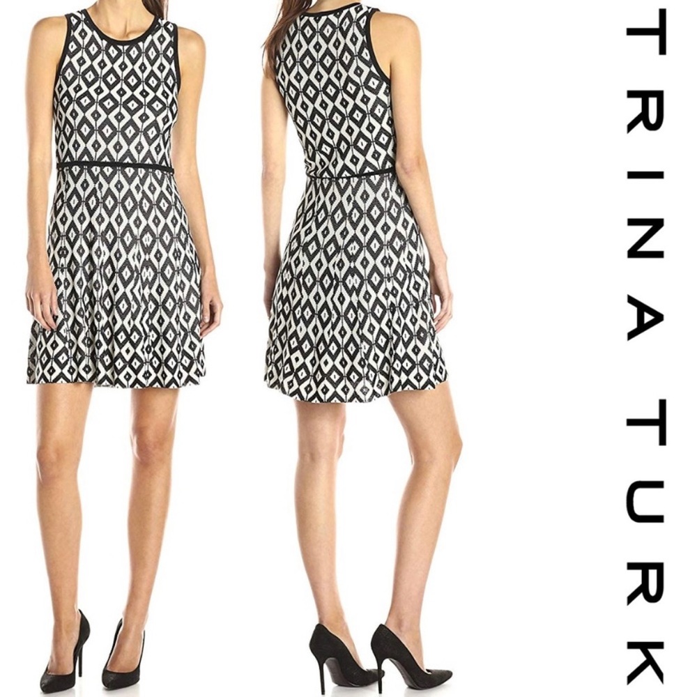 NWT Trina Turk Huxley Jacquard Stitch Dress XL